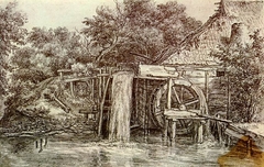 Watermill by Meindert Hobbema