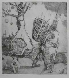 "Wickery Man" copper engraving by Henryk Fantazos