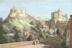 Windsor Castle: The Round Tower, Royal Court and Devil's Tower from the Black Rod by Paul Sandby