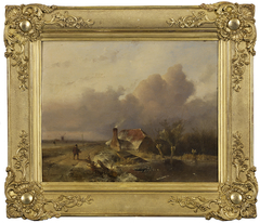 Winterlandschap by Johannes Franciscus Hoppenbrouwers