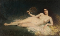 Woman with fan by Severo Rodríguez Etchart