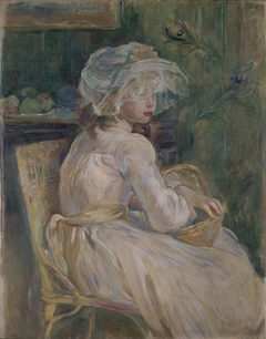 Young Girl with Basket by Berthe Morisot