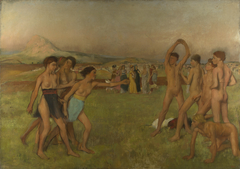 Young Spartans Exercising by Edgar Degas