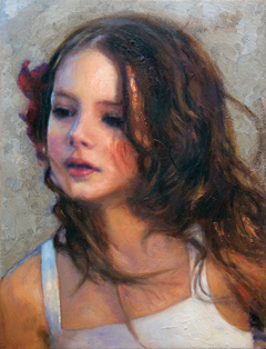 "Portrait of a little  girl" by Οδυσσέας Οικονόμου