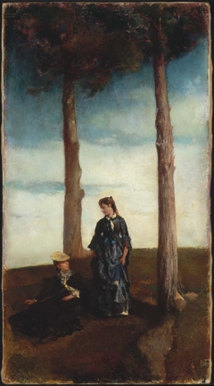 A Hillside Study (Two Trees) by John La Farge