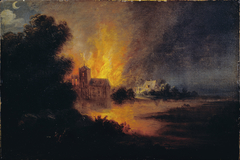 A Village on Fire by Anonymous