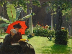 Afternoon in the Cluny Garden, Paris by Charles Courtney Curran