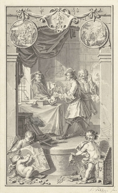 Allegorie op het bedrog van Aron Abrams, 1737 by Simon Fokke