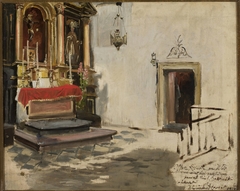 Altar in the church at Wola by Wojciech Kossak