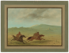 An Osage Indian Pursuing a Camanchee by George Catlin