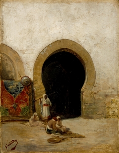 At the Gate of the Seraglio by Marià Fortuny