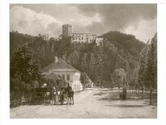 Baden bei Wien (Ruine Rauhenstein) (Landschaft mit Ruine Rauhenstein in Niederösterreich) by Rudolf von Alt