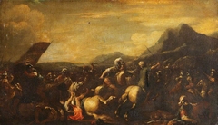 Battle Scene with Horsemen and Foot Soldiers by manner of Pandolfo Reschi