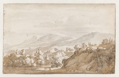 Bergachtig landschap in Italië by Jan de Bisschop