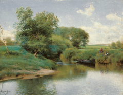 Boating on the River by Emilio Sánchez-Perrier