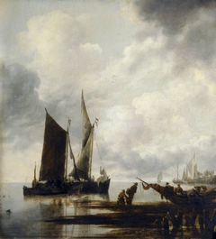 Boats in Shallow Water by Jan van de Cappelle