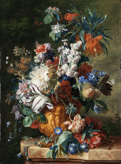 Bouquet of Flowers in an Urn by Jan van Huysum