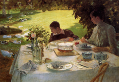 Breakfast in the Garden by Giuseppe De Nittis