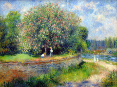 Chestnut in Blossom by Auguste Renoir