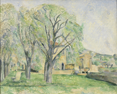 Chestnut Trees and Farm at Jas de Bouffan by Paul Cézanne