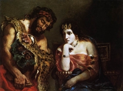 Cleopatra and the Peasant by Eugène Delacroix