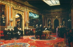 Conference Room of the Senate in March 1904 by Asterio Mañanós Martínez