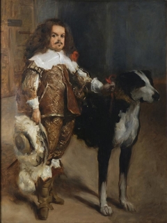 Copy after the so-called Don Antonio, “El Inglés” (Dwarf with a Dog) thought to be by Velázquez by John Singer Sargent