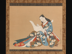 Courtesan Writing a Letter by Kaigetsudō Doshin