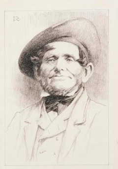 David Hadden, the Ground Officer - illustration for "Johnny Gibb of Gushetneuk" by William Alexander - Sir George Reid - ABDAG004066 by George Reid