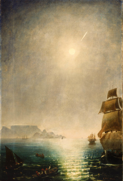 Daylight View over Table Bay Showing the Great Comet of 1843 by Charles Piazzi Smyth