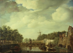 De Tolsteegpoort met omgeving te Utrecht by Cornelis van Hardenbergh