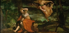 Der Engel erscheint Hagar in der Wüste by Paolo Veronese