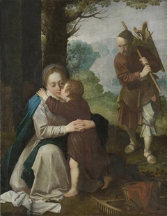 Die Heilige Familie im Freien by Johann Ulrich Loth