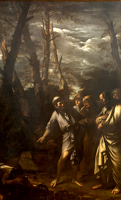 Diogenes Throwing away his Drinking Cup by Salvator Rosa