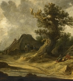 Dune Landscape with Hut and Blasted Oak by Jan van Goyen