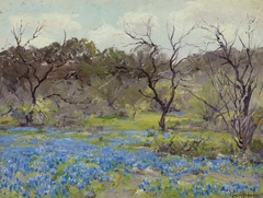 Early Spring—Bluebonnets and Mesquite by Julian Onderdonk