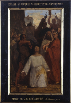 Esquisse pour l'église Saint-Jacques-Saint-Christophe de la Villette : Le Martyre de Saint Christophe by Jean-François Brémond