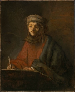 Evangelist Writing by Rembrandt