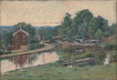 Evening at the Lock, Napanoch, New York by Theodore Robinson