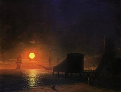 Feodosia. Moon night by Ivan Ayvazovsky