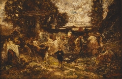 Fête champêtre by Adolphe Joseph Thomas Monticelli