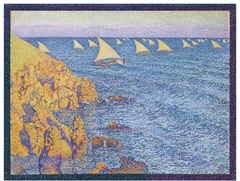 Fishing Boats in the Mediterranian by Théo van Rysselberghe