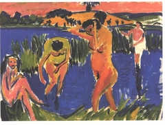 Four Bathers by Ernst Ludwig Kirchner