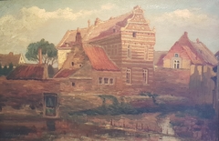 Gezicht op het voormalig Grauwzusterklooster by Guillaume Eberhard