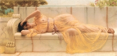 Girl in Yellow Drappery by John William Godward