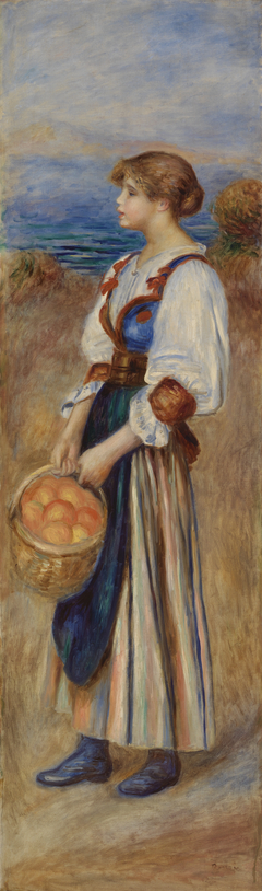 Girl with Basket of Oranges (Marchande d'oranges) by Auguste Renoir