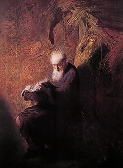 Hermit Reading by Rembrandt