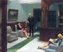 Hotel Lobby by Edward Hopper