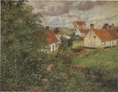 Houses at Knokke by Camille Pissarro