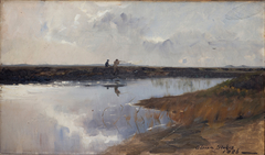 Hunters on the moor north of Skagen by Adrian Scott Stokes